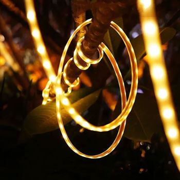 Obrázek z Solární LED páska 5 m - teplá bílá 