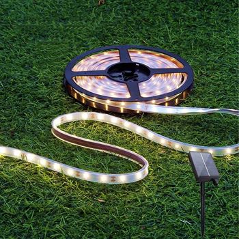 Obrázek z Solární LED páska 5 m - teplá bílá 