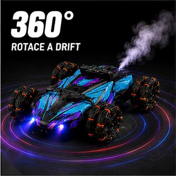 Obrázek z RC sportovní transformující auto na dálkové ovládání – 360° rotace, LED a kouřové efekty 
