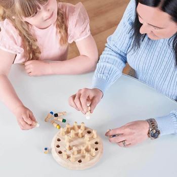 Obrázek z Paměťová hra pro děti - dřevěné šachy 