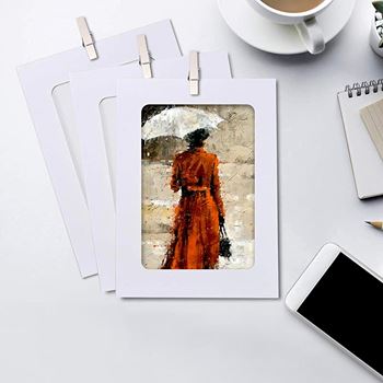 Obrázek Závěsné papírové fotorámečky s provázkem a kolíčky