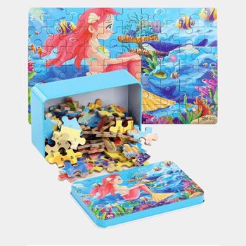Obrázek Dětské puzzle v plechové krabičce - mořská panna