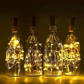 Obrázek z LED světelný řetěz do lahve s korkem 2 m 