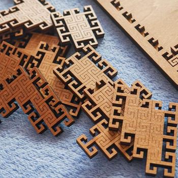 Obrázek z Dřevěné puzzle labyrint 